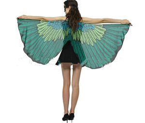 Bird Wings Capes Wrap Women Premium Butterfly Shawls Fairy Ladies Cape Nymph Pixie Costume Accessory White Black Coffee Rainbow