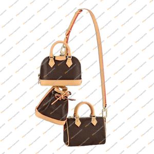 Ladies Moda Casual Designe Luxury 3 em 1 Nano Mini Crossbody ombro Bolsa Tote bolsa de alta qualidade 5A M81081 bolsa de bolsa