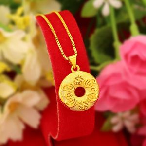 Pendant Necklaces Trendy Bring Good Lucky Pendants For Women Wish 24K Gold Charms Men Unisex Fashion Jewelry Friendship GiftsPendant