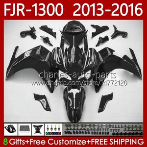 OEM FALTINGS ل YAMAHA FJR Glossy Black 1300 A CC FJR1300A FJR-1300 2013 2014 2015 2016 هيكل السيارة 112NO.76 FJR-1300A 2001-2016 سنوات FJR1300 13 14 15 16 Moto Body Kit