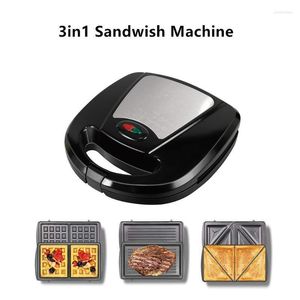 Brödtillverkare Mini Electric Sandwich Making Machine Non-Stick Panini Toaster Baking Multifunktion Breakfast Maker Egg Waffle Donut Phil22