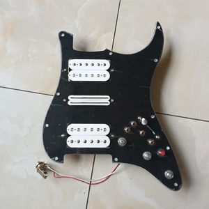 Upgrade Loaded HSH Pickguard Pickups Set Multifunction Switch White Humbucker Pickups Wiring Suitable for ST Guitar 20 style combinations