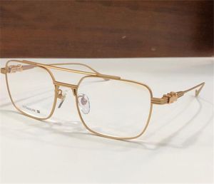 Nya optiska glasögon Magnum II Design Eyewear Square Titanium Ram Populär och enkel stil Klar lins Toppkvalitet med Case Transparenta glasögon