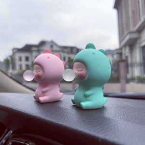 Interior Decorations Cute Dinosaur Autocar Ornament Dashboard Accessories Lovely Resin Car Pendant Perfect Gift Decoration For GirlsInterior