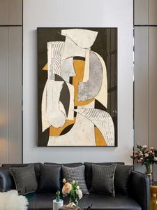 Простой цвет современный абстрактный геометрическая картина на холсте на 100% ручной настенной арт искусство домашнее декор картинки для гостиной 623-624-625