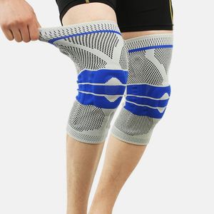 1 pz Molla in silicone Pieno Ginocchiera Brace Strap Patella Supporto mediale Forte menisco Compressione Protezione Cuscinetti sportivi Cestino da corsa