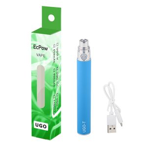 Billigt pris och högkvalitativ elektrisk cigarett ego 510 Tråd botten USB -laddning Vape batteri 1100mAh