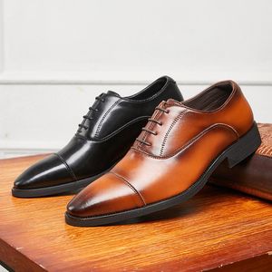 New Luxury Designer Gentleman Pointed Business Oxford Shoes For Men Formal Wedding Prom Dress Homecoming Sapatos Tenis Masculino