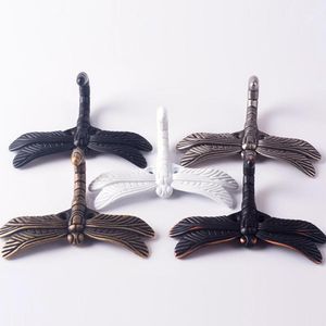 Artistic Creative Dragonfly Shaped Clothes Hook Retro Coat Hanger Zinc Alloy Closet Pull Door Hardware MaSilver1