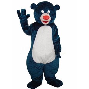 Blue Big Bear Mascot Costume de Halloween Roupas de roupas artesanais Caracteres de desenhos animados Halloween Natal adulto de Páscoa