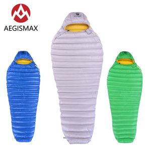 AEGISMAX LETO Series Outdoor Adult Camping Ultralight Mummy 700FP Ultra Dry Down Spring Autumn Sleeping Bag Lazy Bag 220620