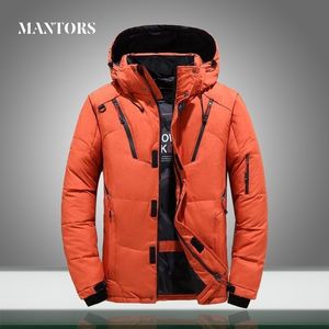 Men Parka Coats Winter Jacket Thicken Hooded Waterproof Outwear Mens Warm Casual Coat Solid Color Outdoor Overcoat Clothing 201119
