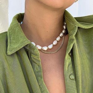 Pendant Necklaces Lost Lady Fashion Double Layer Pearl Chain Ladies Necklace Same Birthday Gift Alloy Jewelry WholesalePendant