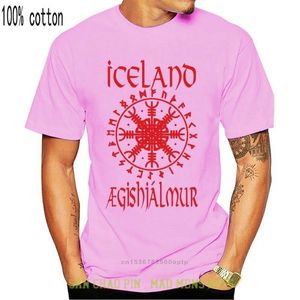Herren T-Shirts Marke Herren Shirt Aegishjalmur Island Viking Symbol Helm Of Awe T ShirtHerren