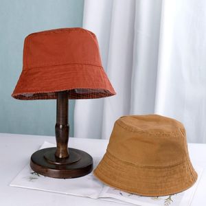 Berets 2022 Pure Cotton Designer Hat Bucket Women Hip Hop Hatssummer Hiking Boob Cap Panama Big Size Lattice Beach