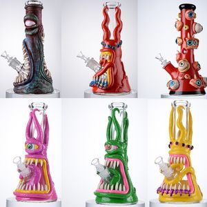 18mm Female Joint Halloween Style Hookahs Beaker Bongs 7mm Thick Glass Octopus Water Smoking Pipes Straight Tube Oil Dab Wax Rigs TS049 TS050 TS063 TS091