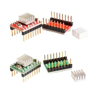 Circuiti integrati 50pcs Reprap Reprip Stepper Driver A4988 Stepper Motor Driver + 50pcs Lavello di calore