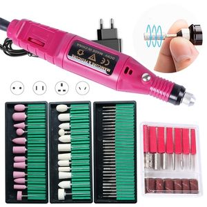 Professional Manicure Machine Set Electric Nail Drill Pen Milling Cutters Accessories Polishing Equipment Tools NFHBS P
