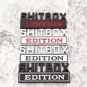 Party Decoration 1PC Shitbox Edition Car Sticker f￶r Auto Truck 3D Badge Emblem Decal Auto Accessories 8x3cm