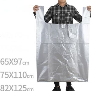 10Pcs/Lot logistics bags garment packaging vest thickened large plastic bag Silver grey larges carrying large