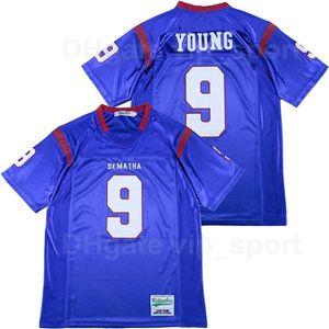 Chen37 Men High School Dematha Catholic 9 Chase Young Football Jersey Team Color Purple Sport Pure Cotton Sewing and Brodery Breattable Good