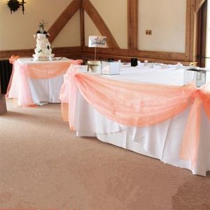 結婚式の装飾、背景のカーテンとテーブルの装飾のための10メートルのオルガグの盗品の布の生地