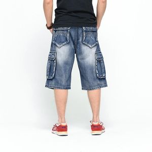 Mens Jeans Fashion Casual Baggy Short Clothes Summer Denim Shorts Mens Wide Leg PantsMens