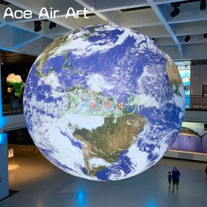 2022 Maßgeschneiderte aufblasbare Erde, wunderschönes Planetenmodell, natürliche Dinge für die Dekoration von Museen/Kunstgalerien/Aktivitäten, hergestellt von Ace Air Art