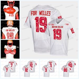 MitNess NCAA Boston College Eagles Red Bandana Football Jersey For Welles Matthew Rueve Xavier Coleman Pat Garwo III Javian Dayne Neto Okpala Shitta