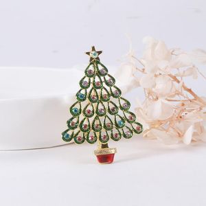 Pins broches Hollow Christmas Tree Brooch Alejo Aceite Pin para mujeres Regalos de regalos Año de esmalte Año para niños Kirk22