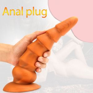 Masaż miękkie ogromne koraliki analowe wtyczka pochwy odbyt ekspansja wielka masaż prostaty Buttplug Dilator erotyczne zabawki seksualne analne dla kobiet mężczyzn