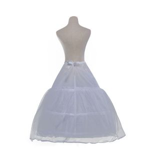 Brud bröllopsklänning petticoats stöder tre slingor 1 gasväv hård mesh kjol inre foder elastisk midja petticoat