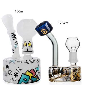 Two Styles Beaker Bong Hookahs Smoke Water Pipes Heady Oil Rigs Glass Water Bongs Dab Smoking Accessories With mm Banger