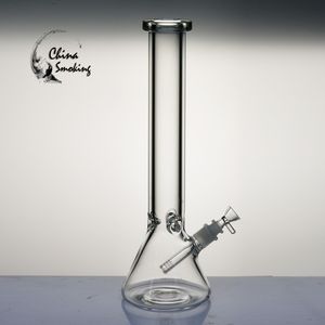 12-дюймовые водопроводные трубы Beaker Bong, кальянные бонги, ловушка для льда, толщина стекла для курения с 3-дюймовой стеклянной чашей Downstem