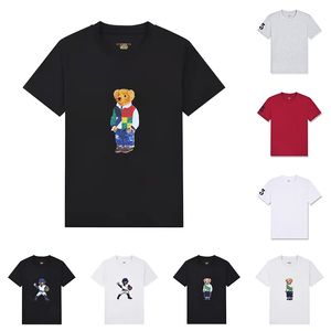 23SS tshirts designers mode t shirts ralphs polos herrar kvinnor t-shirts tees topps mans casual bröst bokstav skjorta lyxiga kläder hylsa tidvatten ström