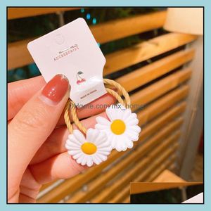Hair Accessories 1 Pair Children Fashion Cute Colorf Daisy Rubber Band Rope Temperament Sweet Girl Princess Ponytail Drop Delivery 20 Dhkwc