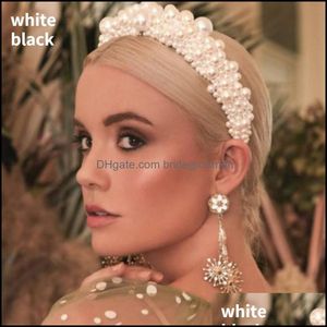 Nakrycia akcesoriów ślubnych imprezy imprezowe luksusowy duży perłowy opaska na włosy ręcznie robione nowoczesne tiara ha dhh91