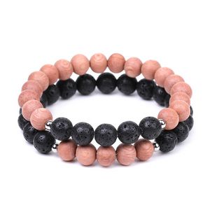 Rozproszone olejek z kamieniem naturalnym pasmami Bransoleklestain Stalowa koralika Elastyczne bransoletki Break dla mężczyzn dla mężczyzn Dift Mode Jewlery Gift