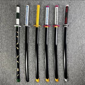 104cm 악마 슬레이어 Katana kamada tanjirou bamboo sword cosplay prop 나무 모델 키즈 선물 닌자 블레이드 katana 장식