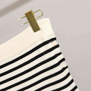 casual dress French style niche 2022 spring and summer new sexy striped knitted bra dress slim fit Hip Wrap popular short skirt trend