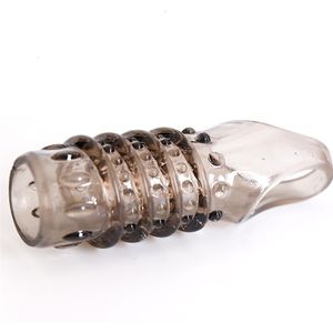 Sex toys masager Penis Cock Massager Toy Barbed Wolf Tooth Cover Triple Lock Essence Crystal Delay Lengthening Thickened Ring Adult Fun Products B6EF