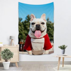 Custom Bulldog Lovely Dog Toobestry Wall Wanging для вечеринок украшения искусство домашнее декор пляжные одеяла на заказ 220622
