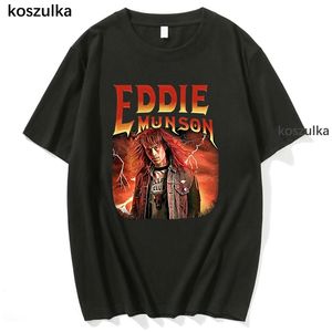 Stranger Things 4 Eddie Munson T Camisetas Camas de algodão Mulheres tshirts Men Sorto Vintage Summer Tshirt Harajuku Tops 220706