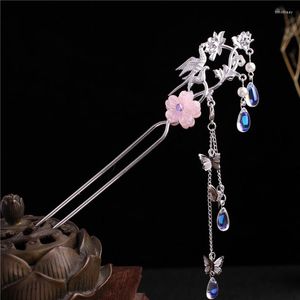 Hair Clips & Barrettes Double Sided Flowers Claw Direct Plate Hairpin Bridal Headdress Hairpins Sticks Jewelry Ornaments Chinese Ancient Sty