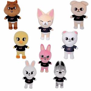 Peluş oyuncaklar stray çocuklar 20 cm karikatür dolması hayvan plushies bebek bbokari leebik kurt chan puppym çocuklar yetişkinler hayranları hediye