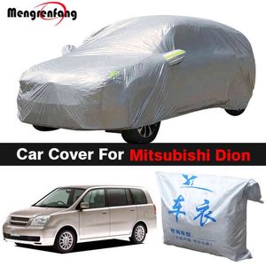 Bilskydd Utomhus Anti-UV Sun Rain Ice Snow Resistant Cover Dammsäker för Mitsubishi Dion 2000-2005 W220322