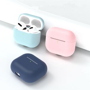 Headphone Accessories Thick Liquid Silicone Cases Waterproof for Apple AirPods 3 Earpbuds Case