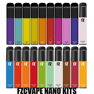 100% Original FZCVAPE NANO Disposable E-cigarettes Pod Device Kit 2500 Puffs 1000mAh Battery 6ml Prefilled Pods Cartridges Stick Vape Pen Vs XXl Max Plus ELF Bar Lux