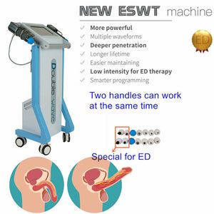 Dikey çift saplı elektronik şok dalga masaj terapisi tam vücut masajı için erektil disfuntion tedavisi için akousitc fizyoterapisi