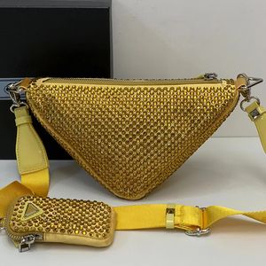 Heavy Craftsmanship Full of Diamonds Triangle Crossbody Shoulder Ladies New Fashion Versatile Large Capacity Multifunctional Mother and Child Bag Design